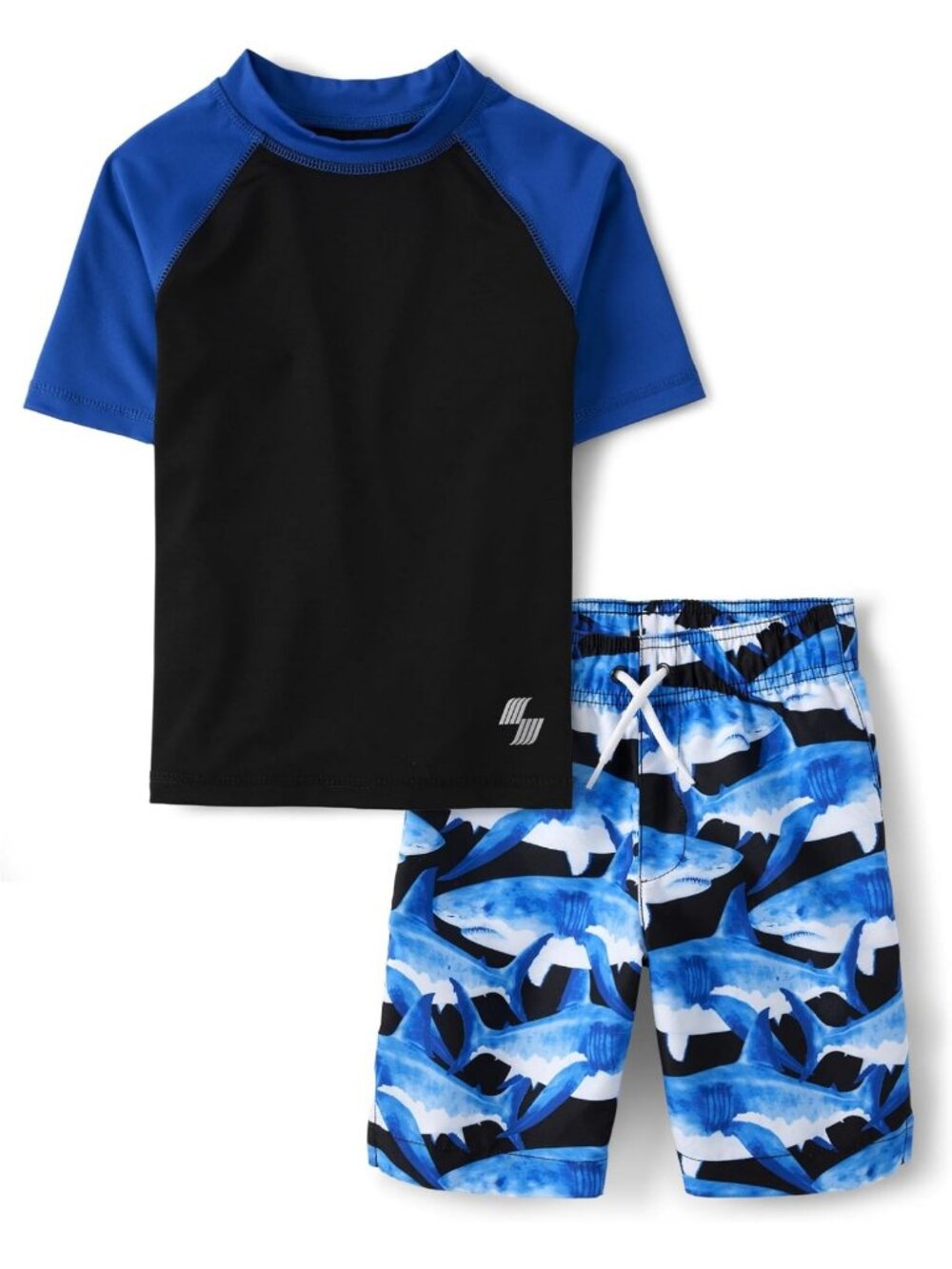 Boys' Short Sleeve Rashguard & Swim Trunk Set - 2-Piece Swimwear for Kids